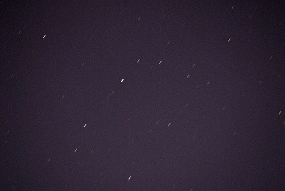 Stars, Eastern sky at dawn - 240mm